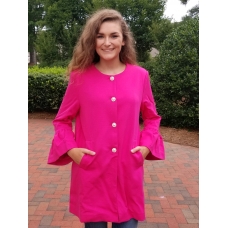 Erma's Closet Hot Pink Zara Jacket with Pearl and Crystal Buttons